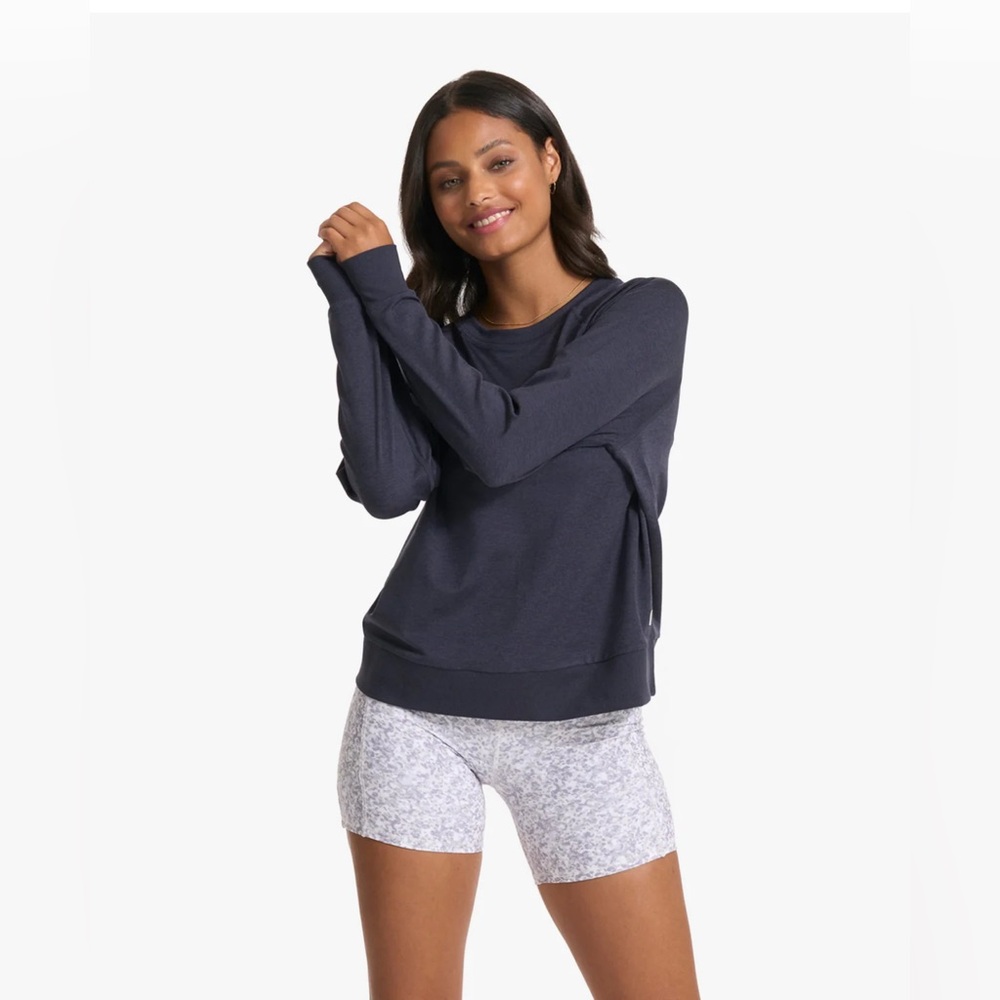 Vuori Long-Sleeve Halo Crew Midnight Heather Large